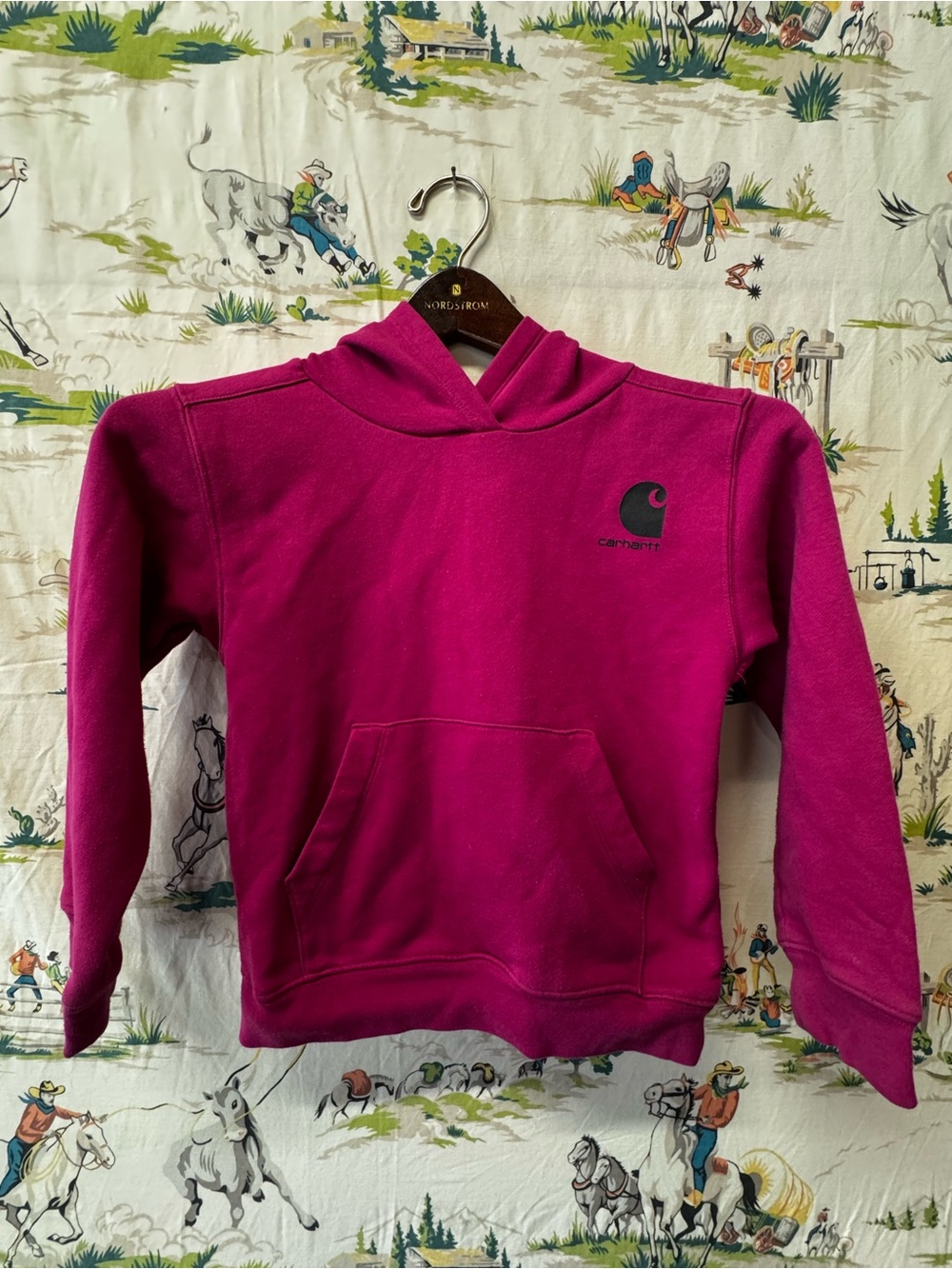 Carhartt Girls' Raspberry Pink Hooded Sweatshirt size 6